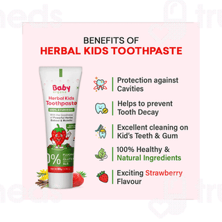 Baby Organo Herbal Kids Strawberry Flavour Toothpaste 50gm