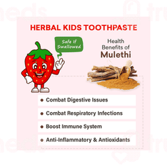 Baby Organo Herbal Kids Strawberry Flavour Toothpaste 50gm