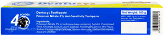 Dentosys Anti Sensitivity Toothpaste 100gm With Toothbrush Free