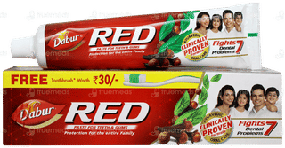 Dabur Red Toothpaste 200gm With Toothbrush Free