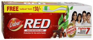 Dabur Red Toothpaste 200gm With Toothbrush Free
