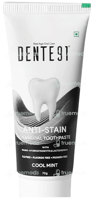 Dente 91 Anti Stain Charcol Cool Mint Toothpaste 70Gm