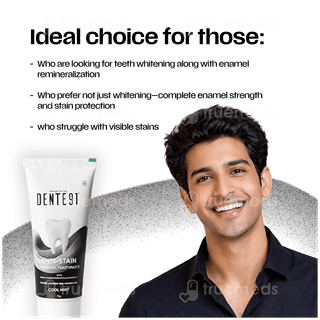 Dente 91 Anti Stain Charcol Cool Mint Toothpaste 70Gm