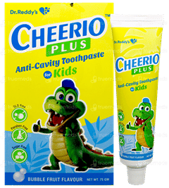 Cheerio Plus Bubble Fruit Flavour Sugar Free Toothpaste 75Gm Cheerio Plus Bubble Fruit Flavour Sugar Free Toothpaste 75Gm