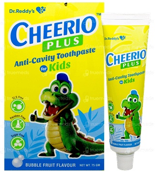 Cheerio Plus Bubble Fruit Flavour Sugar Free Toothpaste 75Gm