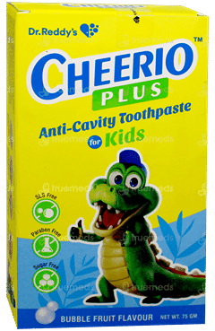 Cheerio Plus Bubble Fruit Flavour Sugar Free Toothpaste 75Gm