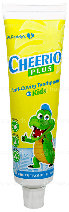 Cheerio Plus Bubble Fruit Flavour Sugar Free Toothpaste 75Gm