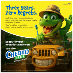 Cheerio Plus Bubble Fruit Flavour Sugar Free Toothpaste 75gm