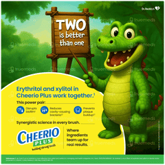 Cheerio Plus Bubble Fruit Flavour Sugar Free Toothpaste 75gm