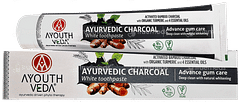 Ayouthveda Ayurvedic Charcoal White Toothpaste 100gm