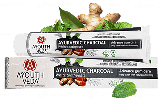 Ayouthveda Ayurvedic Charcoal White Toothpaste 100gm