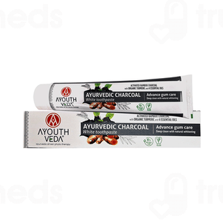Ayouthveda Ayurvedic Charcoal White Toothpaste 100Gm