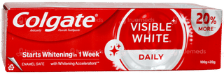 Colgate Visible White Daily Anticavity Toothpaste 100gm+20gm