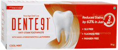 Dente 91 Anti Stain Expert Cool Mint Toothpaste 70Gm Dente 91 Anti Stain Expert Cool Mint Toothpaste 70Gm