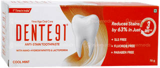 Dente 91 Anti Stain Expert Cool Mint Toothpaste 70Gm
