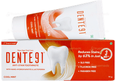 Dente 91 Anti Stain Cool Mint Toothpaste 70gm