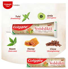 Colgate Vedshakti Family Pack Toothpaste 200Gm+100Gm