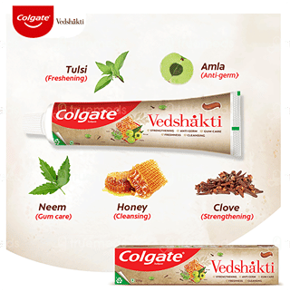 Colgate Vedshakti Family Pack Toothpaste 200Gm+100Gm