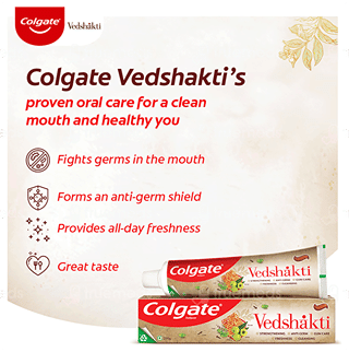 Colgate Vedshakti Family Pack Toothpaste 200Gm+100Gm