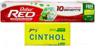 Dabur Red Paste 200Gm With Cinthol Soap 75Gm Free