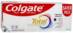 Colgate Total Active Prevention Advance Health Saver Pack Toothpaste 2x140gm