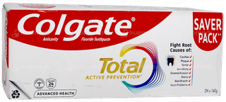 Colgate Total Active Prevention Advance Health Saver Pack Toothpaste 2x140gm