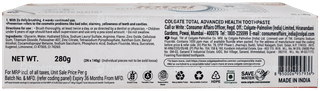 Colgate Total Active Prevention Advance Health Saver Pack Toothpaste 2x140gm