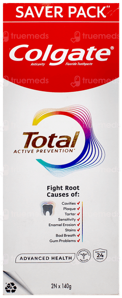 Colgate Total Active Prevention Advance Health Saver Pack Toothpaste 2x140gm