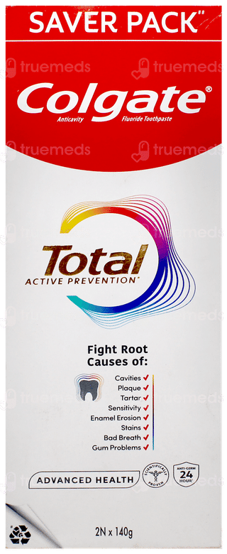 Colgate Total Active Prevention Advance Health Saver Pack Toothpaste 2x140gm