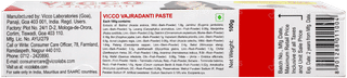 Vicco Vajradanti Paste 100 With Turmeric Aloe Vera Skin Cream 7Gm Free