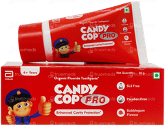 Candy Cop Pro 6+ Years Bubblegum Flavour Toothpaste 50Gm Candy Cop Pro 6+ Years Bubblegum Flavour Toothpaste 50Gm