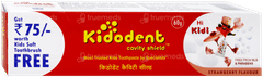Kidodent Cavity Shield Strawberry Flavour Toothpaste 60gm With Kids Soft Tootbrush Free Kidodent Cavity Shield Strawberry Flavour Toothpaste 60gm With Kids Soft Tootbrush Free