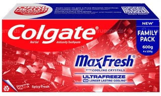 Colgate Maxfresh New With Cooling Crystal Spicy Fresh 150Gm Pack Of 4 Toothpaste