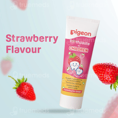 Pigeon Strawberry Flavour Toothpaste For Children 45Gm With Toothbrush Free