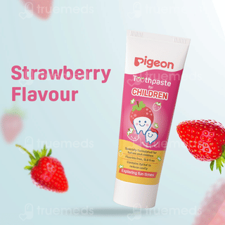 Pigeon Strawberry Flavour Toothpaste For Children 45Gm With Toothbrush Free