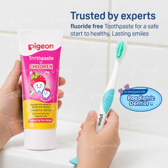 Pigeon Strawberry Flavour Toothpaste For Children 45Gm With Toothbrush Free