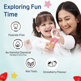 Pigeon Strawberry Flavour Toothpaste For Children 45Gm With Toothbrush Free