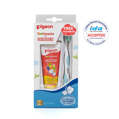 Pigeon Fruit Punch Flavour Toothpaste For Children 45Gm With Toothbrush Free Pigeon Fruit Punch Flavour Toothpaste For Children 45Gm With Toothbrush Free