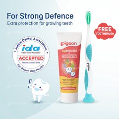 Pigeon Fruit Punch Flavour Toothpaste For Children 45Gm With Toothbrush Free