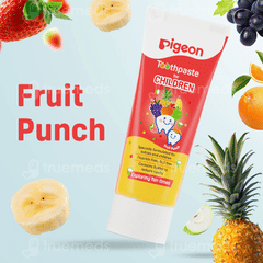 Pigeon Fruit Punch Flavour Toothpaste For Children 45Gm With Toothbrush Free