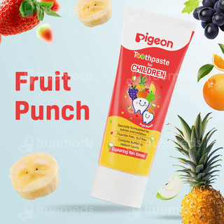 Pigeon Fruit Punch Flavour Toothpaste For Children 45Gm With Toothbrush Free