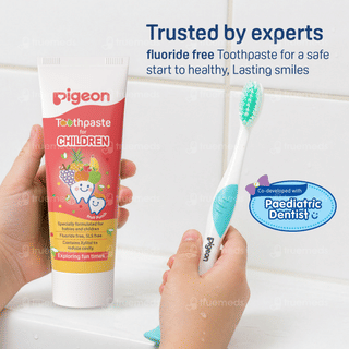 Pigeon Fruit Punch Flavour Toothpaste For Children 45Gm With Toothbrush Free