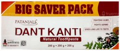 Patanjali Dant Kanti Big Saver Pack Natural Toothpaste 600Gm