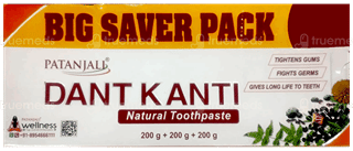Patanjali Dant Kanti Big Saver Pack Natural Toothpaste 600Gm