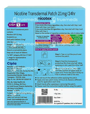 Nicotex 21 MG Step 1 Of 3  Patch 7
