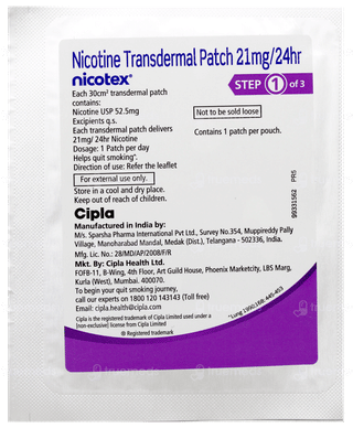 Nicotex 21Mg Nicotine Transdermal Patch 7