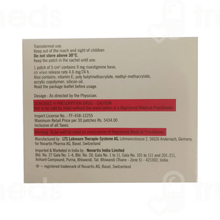 Exelon Patch 5 4.6 MG Transdermal Patch 30