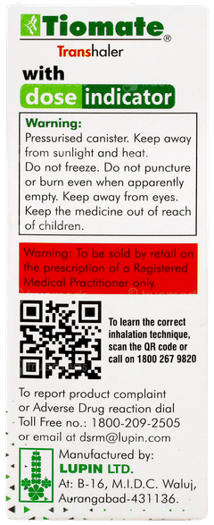 Tiomate Transhaler 180mdi