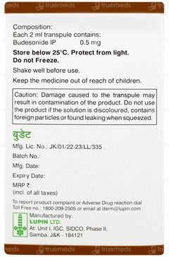 Budate 2ml Pack Of 5 Transpules Budate 2ml Pack Of 5 Transpules