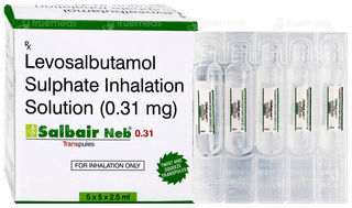 Salbair Neb 0.31 2.5ml Pack Of 5 Transpules